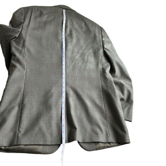 Ralph Lauren 40R Rayon + Poly Beige Check‎ Sport Coat Blazer Suit Jacket 2Button - Picture 6 of 11
